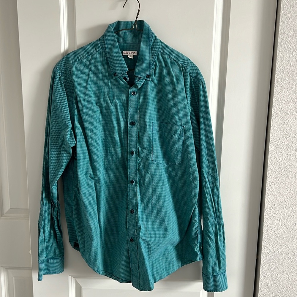 Merona Men’s Green Dress Shirt